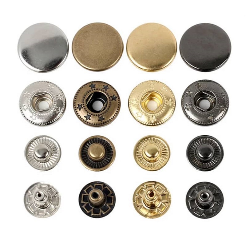Metal snap button